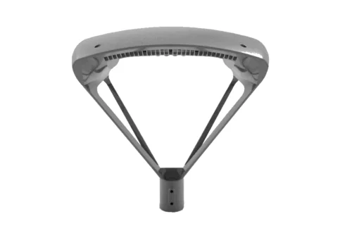 Post Top Area Light, 400W, Type IV, Gray, Post-Top Mount, 120-277V