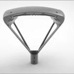 Post Top Area Light, 400W, Type IV, Gray, Post-Top Mount, 120-277V - view 3