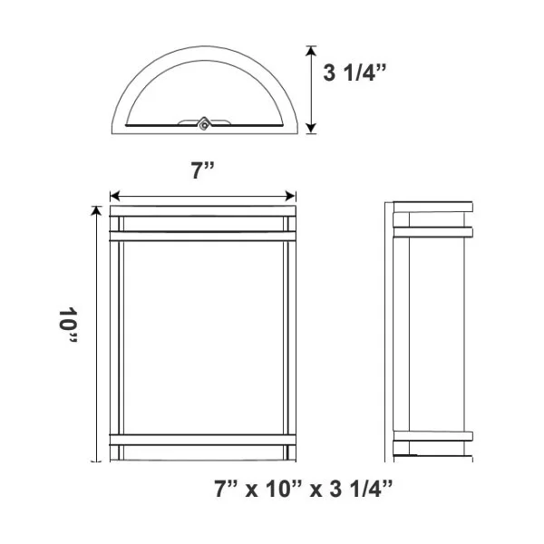 LDS Series 15W LED Outdoor Wall Sconce with 5CCT Selectable Lighting - view 3