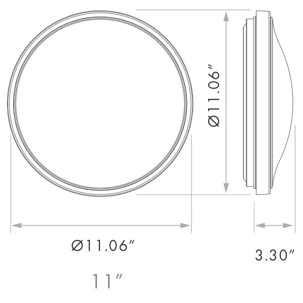 LED 13" Flush, Single Ring, Brushed Nickel, 5CCT, Motion Sensor - view 2