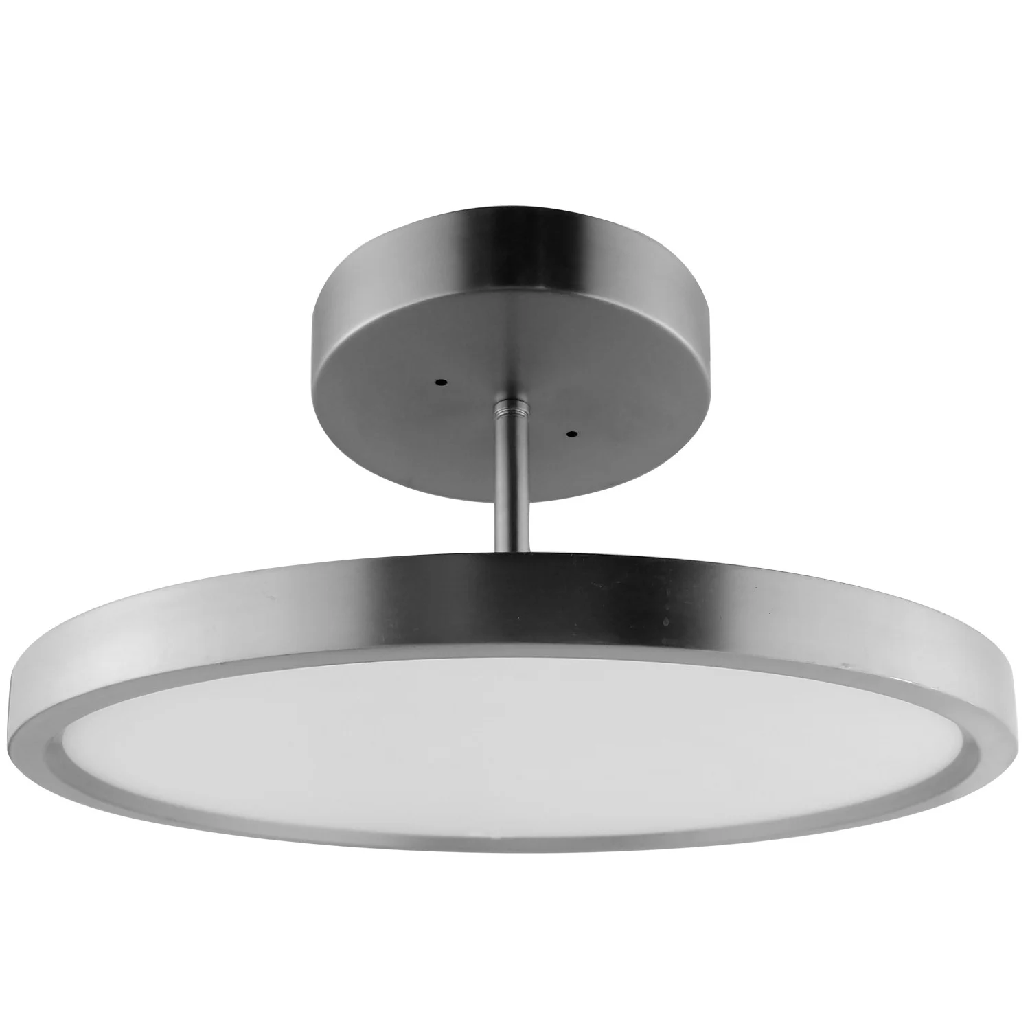 LED 15'' Modern Ceiling Mount Decorative Fixture, 30W, Color Selectable, Satin Nickel