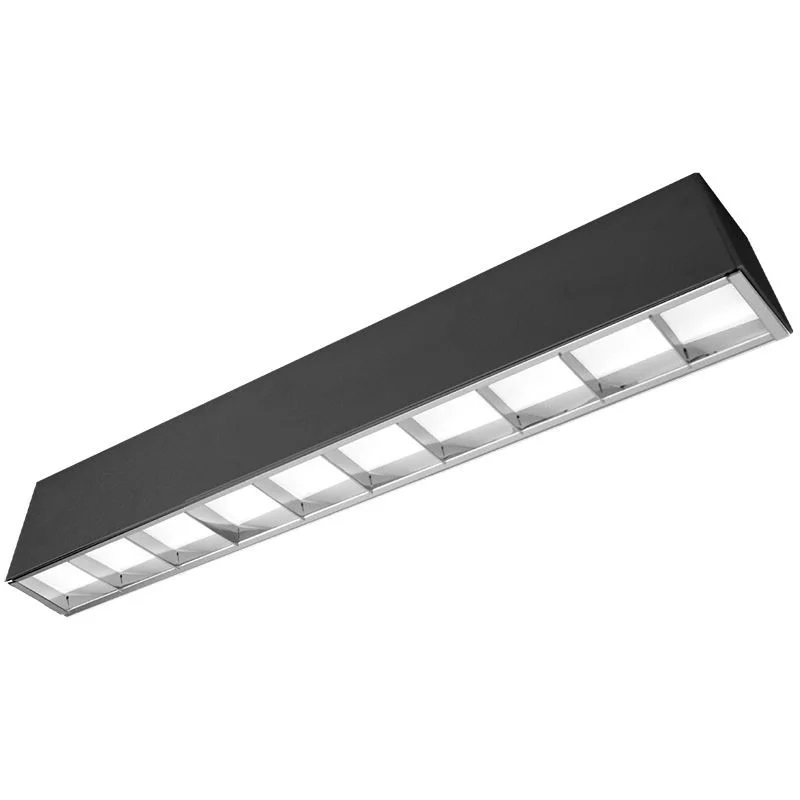 LED 2-3/4" Superior Architectural Seamless Linear Lights, Louver Lens, 2ft, 20W, 3000K/3500K/4000K, Black