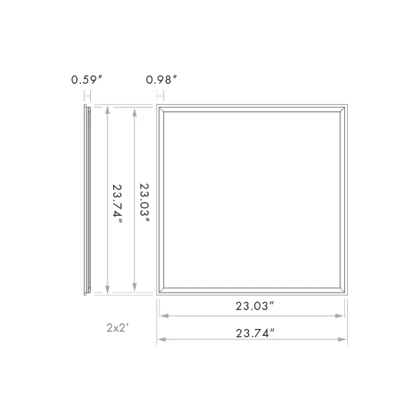 LED 2x2 Frame Panel, 3 Wattage Options, 3 CCT Selectable, Dimmable - view 2