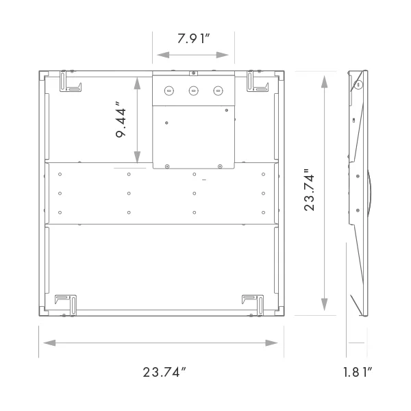 LED 2x2 Troffer, Selectable Wattage, Selectable CCT - view 2