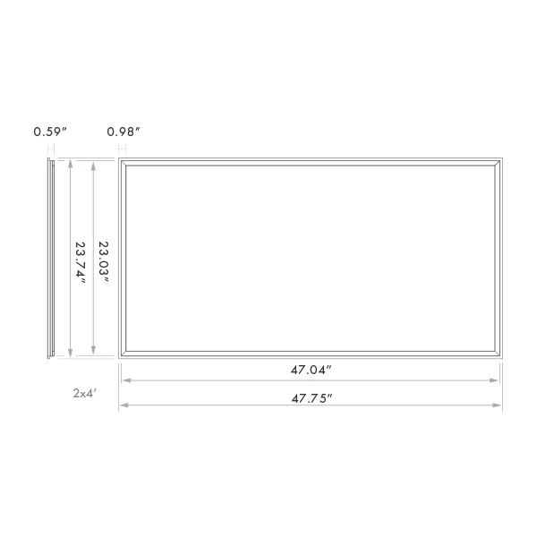 LED 2x4 Frame Panel, 3 Wattage Options, 3 CCT Selectable - view 2