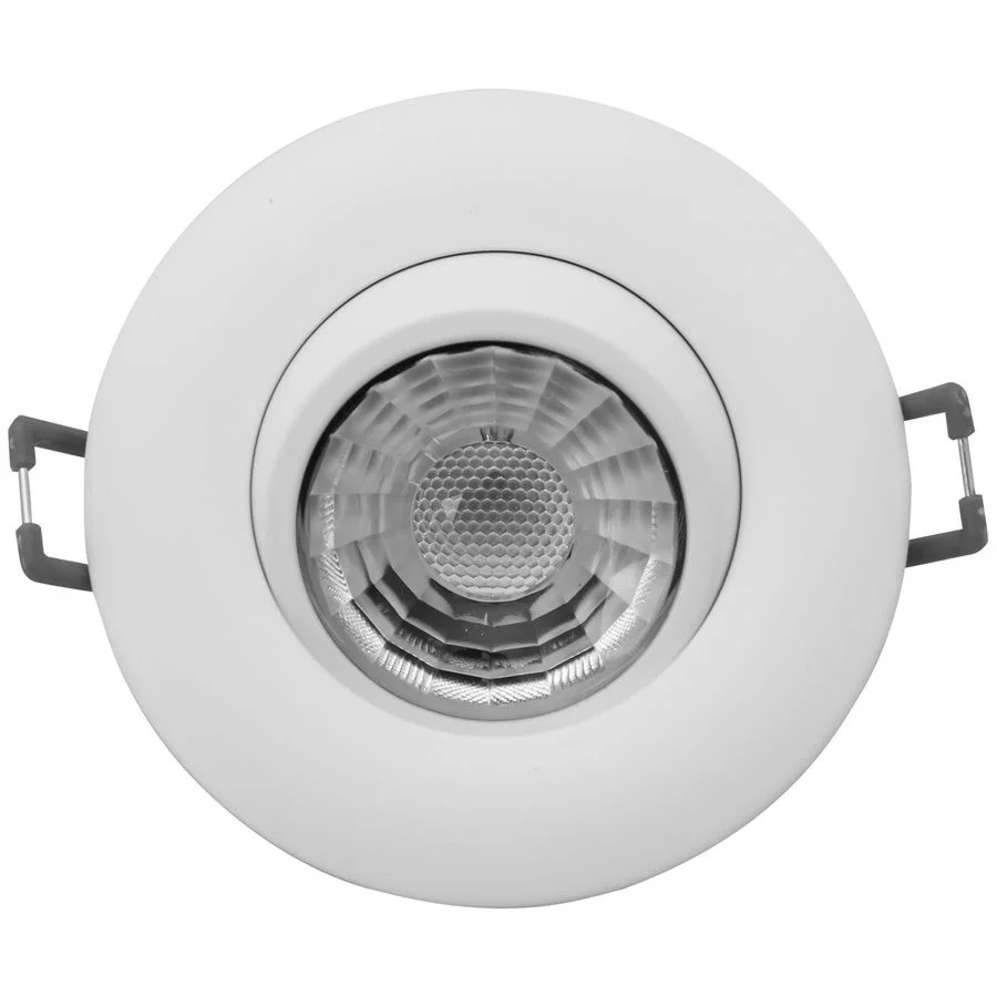 LED 3" Round Gimbal Downlight, 8W, 120V, 600 lm, 27K/30K/35K/40K/50K CCT Selectable, 90 CRI, White Finish - view 2