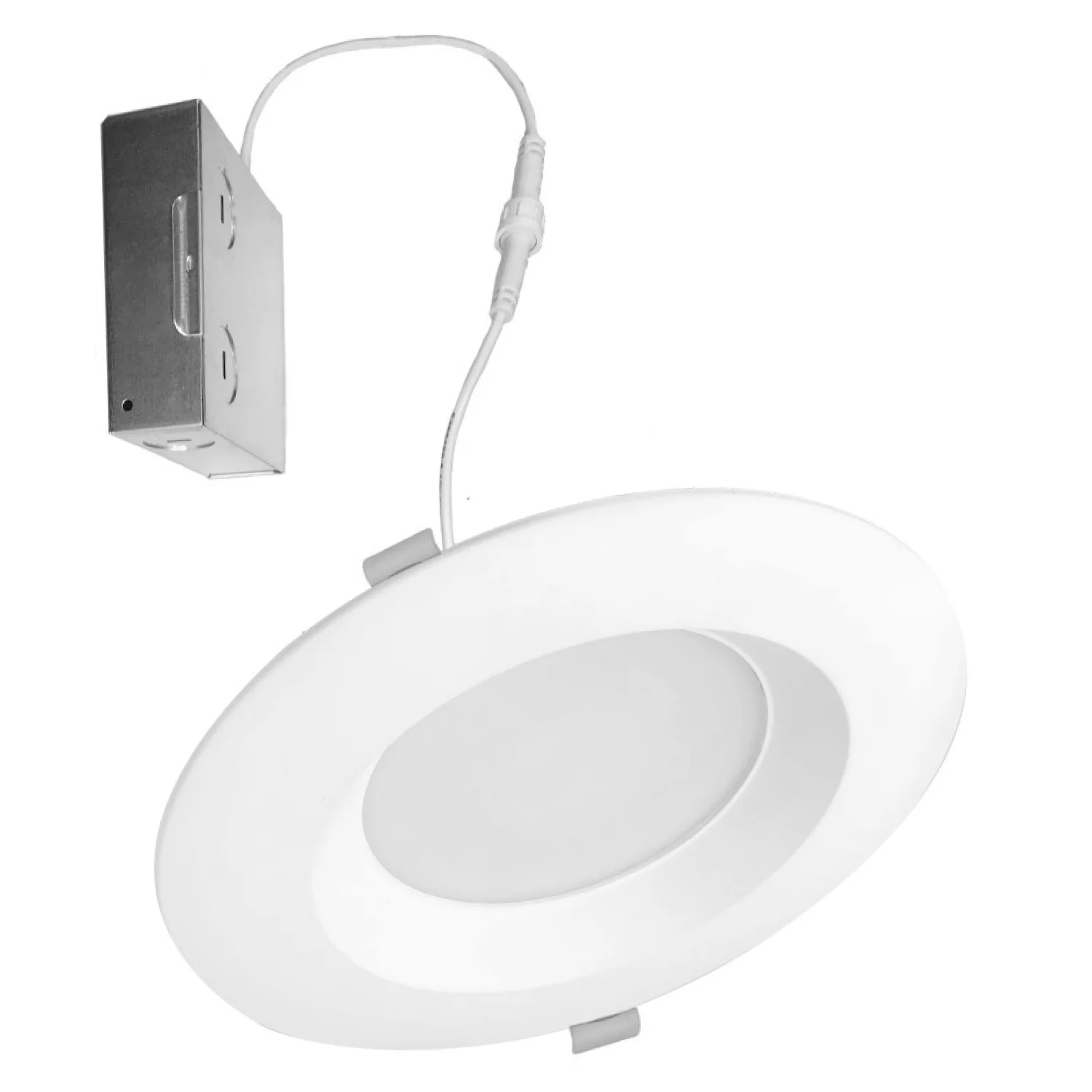 LED 4" Round Recessed Downlight Fixture With Metal Jbox, 75W Equivalent, 5 CCT - 27/30/35/40/50K
