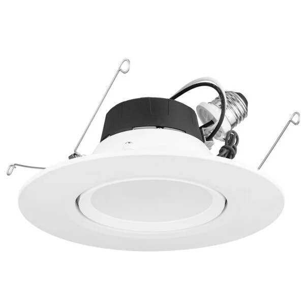 LED 5/6" Round Retrofit Gimbal Downlight, 11W, 90CRI, Dimmable, Energy Star, 27K/30K/35K/40K/50K