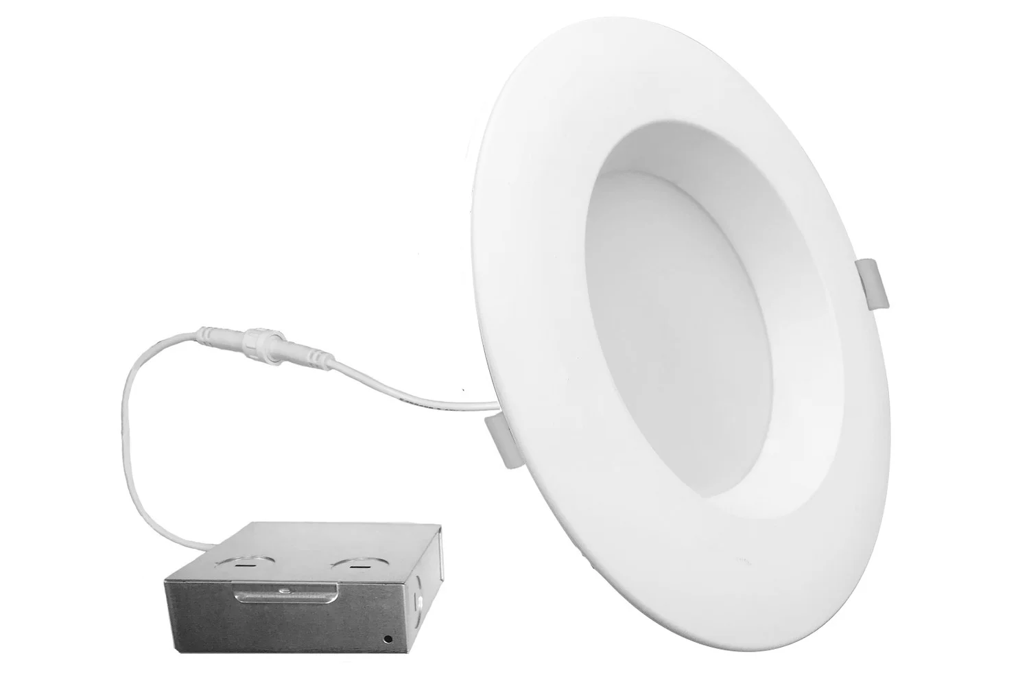 LED 6" Round Recessed Downlight Fixture With Metal Jbox, 75W Equivalent, 5 CCT - 27/30/35/40/50K