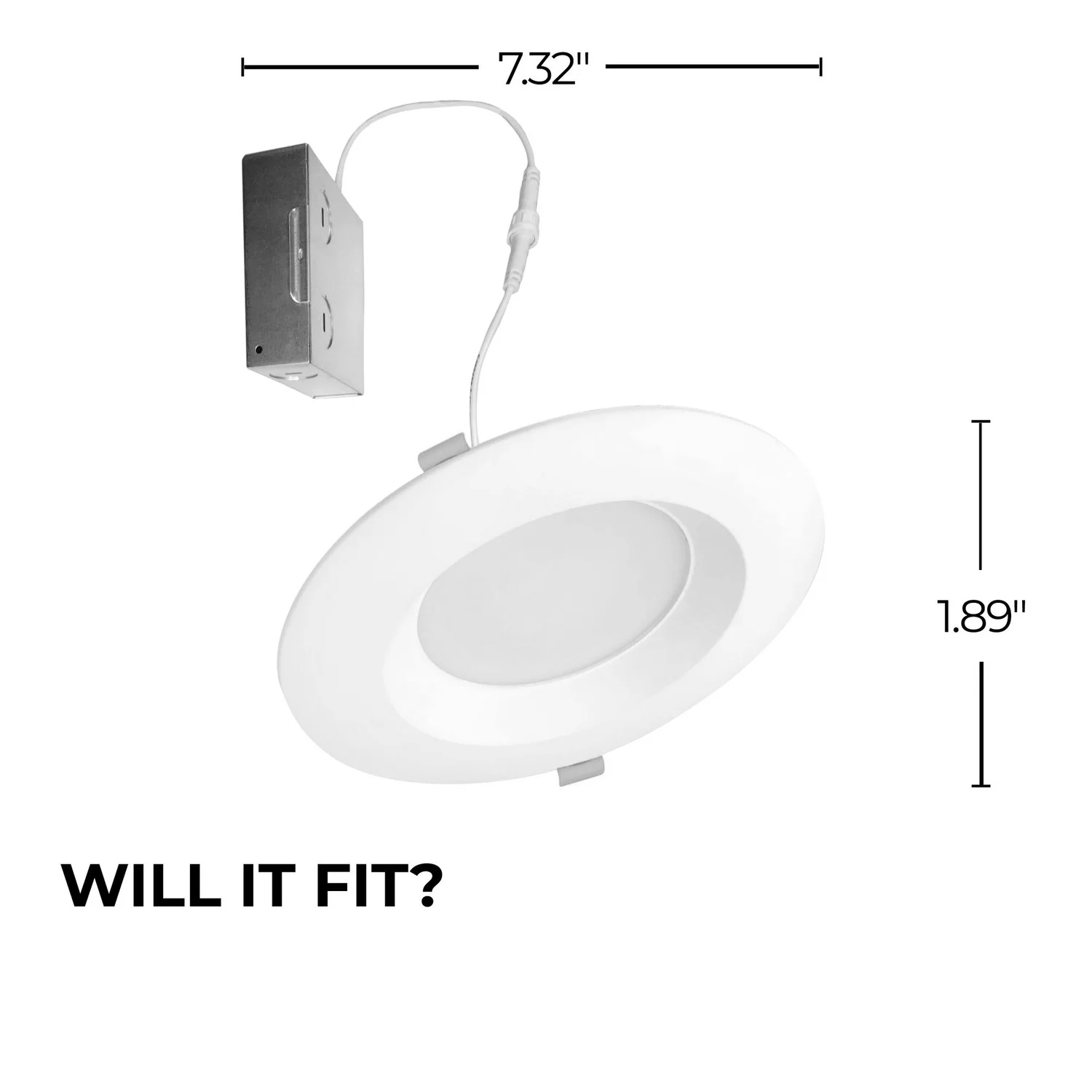 LED 4" Round Recessed Downlight Fixture With Metal Jbox, 75W Equivalent, 5 CCT - 27/30/35/40/50K - view 5