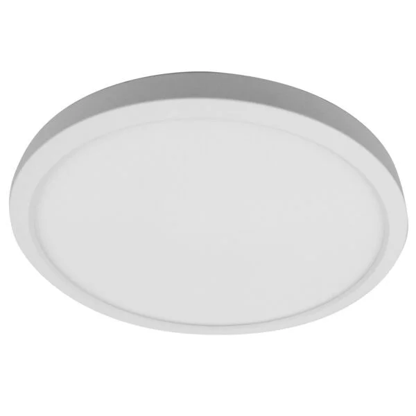 LED 9-Inch Round Mini Panel Light Fixture, 18W, 27K/30K/35K/40K/50K Selectable CCT, Dimmable, White Finish