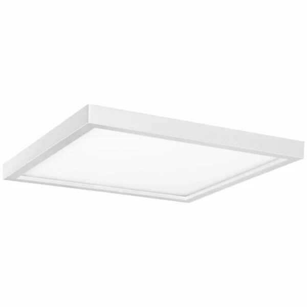 LED 9-Inch Square Mini Panel Light Fixture, 18W, 1200 Lumens, Selectable CCT, Dimmable, White Finish