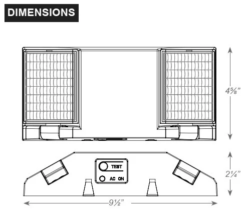 LED Adjustable Optics Thermoplastic Emergency Unit - view 2