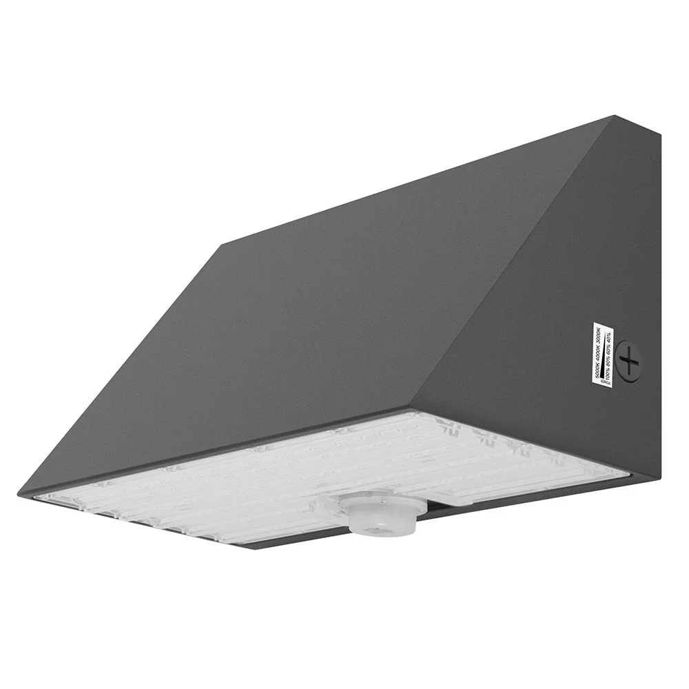 28W-70W LED Architectural Wall Pack Light, 3000K-5000K, Dimmable, Photocell, Type IV Distribution