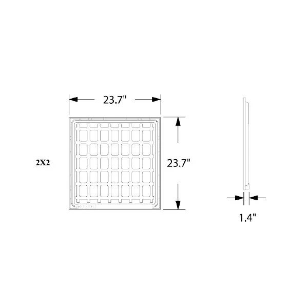 LED Backlit Panel, 1x4, 7 Power Adjustable, 5CCT Adjustable - view 2