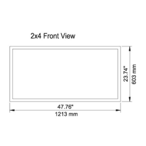LED Backlit Panel, 2'x4', 30W/40W/50W/60W/72W Power Selectable, 3000K/3500K/4000K/5000K/6500K Color ...