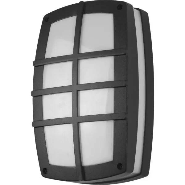 LED Bulkhead Outdoor Wall Sconce Light Fixture, 11-Inch, 12 Watts, Black, CCT Selectable 30K/40K/50K
