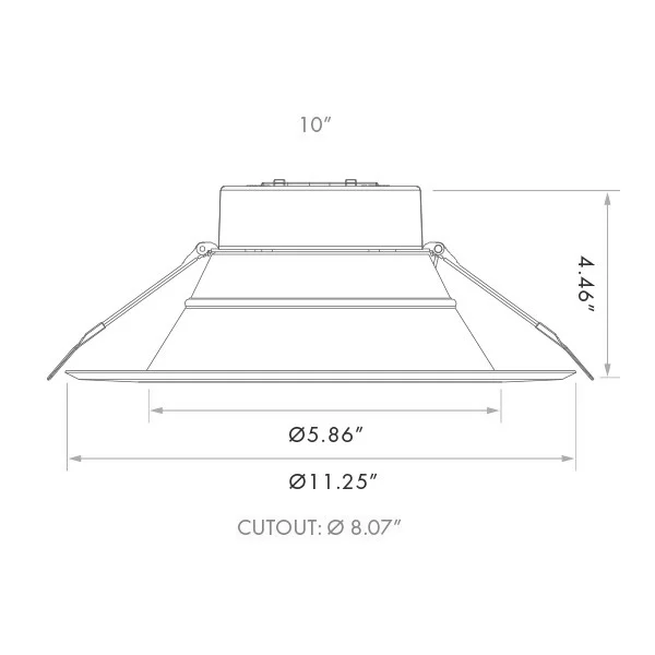 LED Canless Spotlight, 6", CCT & Wattage Selectable, Universal Voltage, Dual Dimming - view 2
