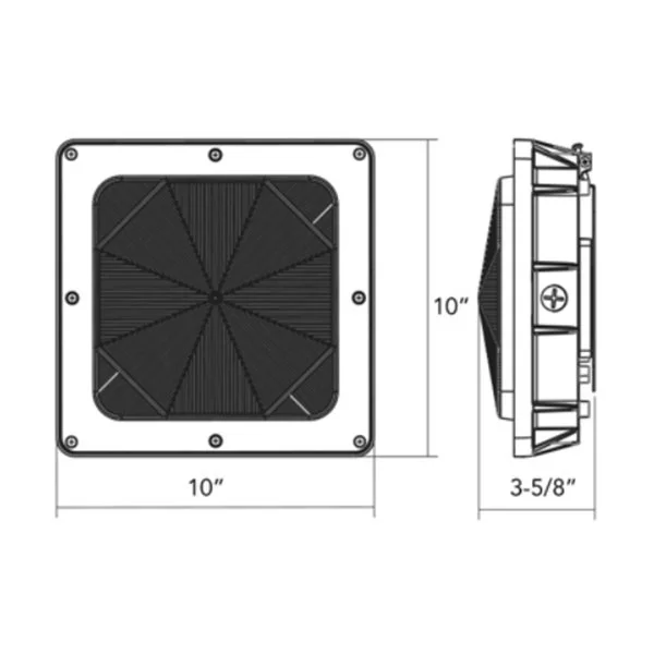 LED Canopy Series 2, 45W, 4400LM, 5000K Cw (microwave Motion Sensor ) - view 2
