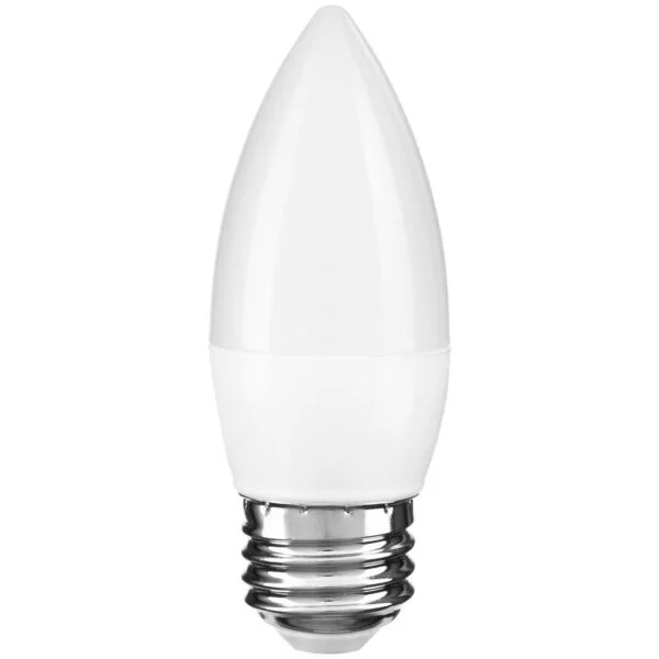 LED Chandelier Light Bulb, 7W, Dimmable, E26 Base, 6 Pack