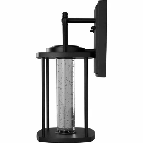 LED Coach Light Wall Sconce Light Fixture, Clear Seedy Glass, 10W, CRI 90, CCT Selectable, Black - view 3