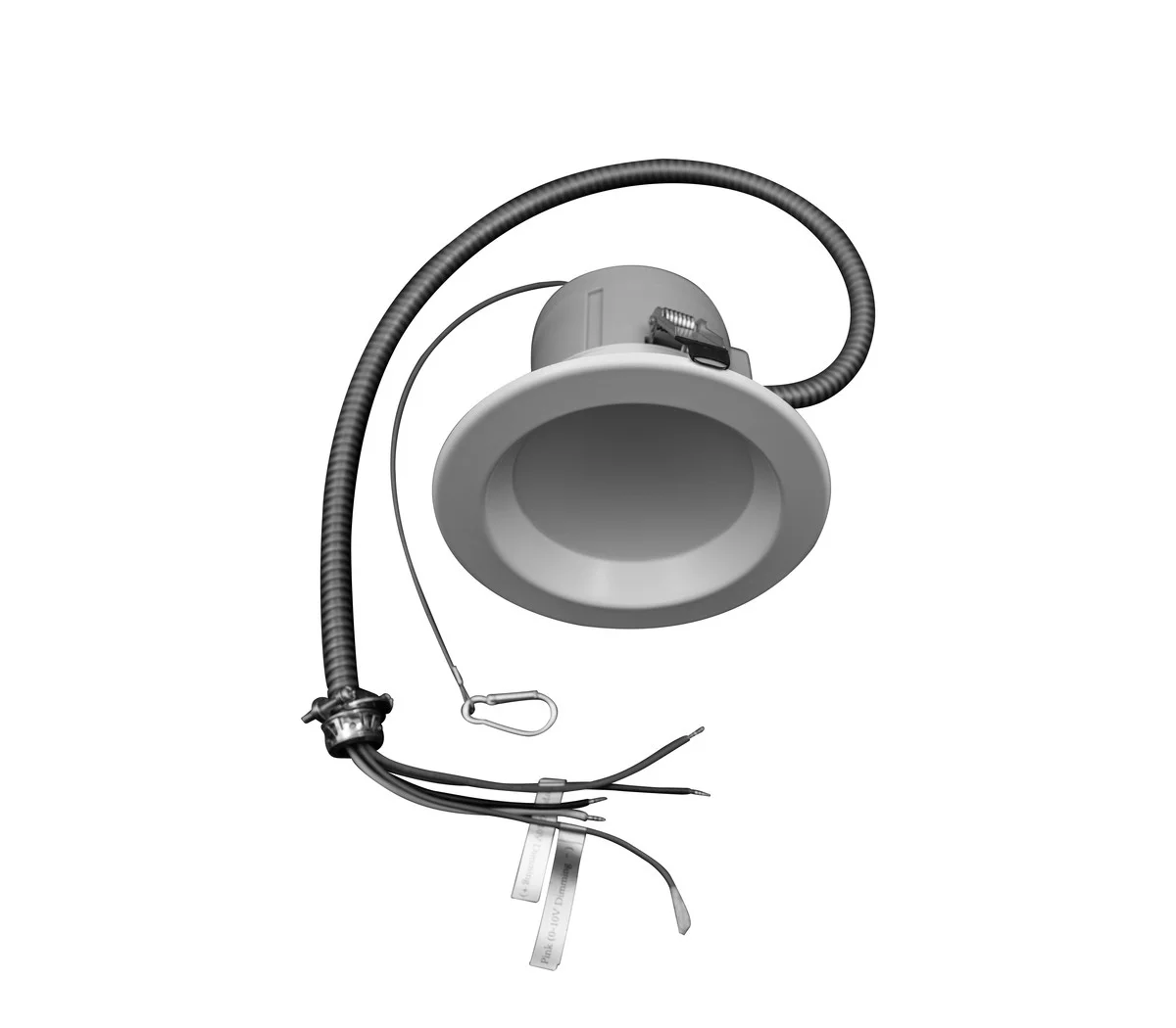 LED Commercial Downlight, 13W, 4", Power & CCT Selectable, Round Smooth Trim