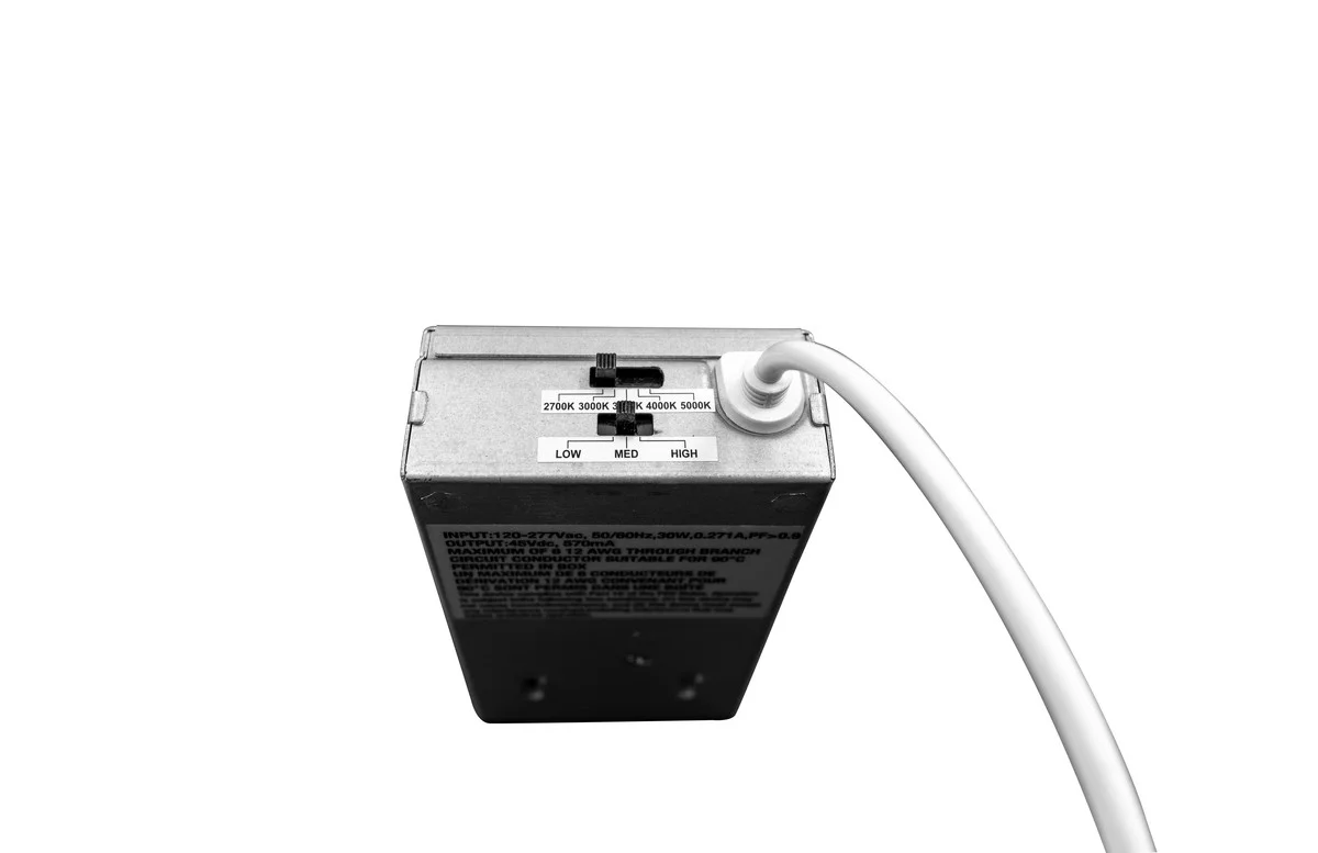 LED Commercial Downlight, 8 inch, Remote Driver, 30W, Power & CCT Selectable, Round Smooth Trim - view 2