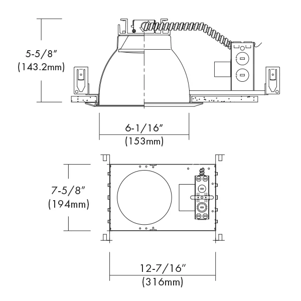 LED Commercial Flat Frame-in Kit, 10W, Triac/ELV Dimming - view 2