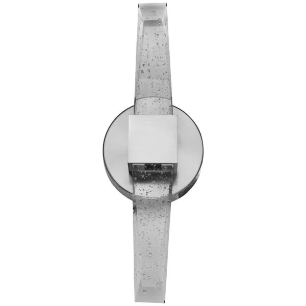 LED Crystal Shape Two Light Wall Sconce, Seedy Glass, 15W, 3000K, Brushed Nickel - view 2