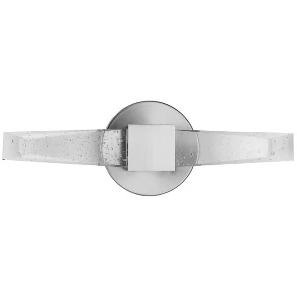 LED Crystal Shape Two Light Wall Sconce, Seedy Glass, 15W, 3000K, Brushed Nickel - view 3