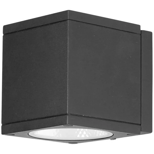 LED Cube Up And Down Outdoor Light Fixture, 18 Watts, CCT Selectable, Black