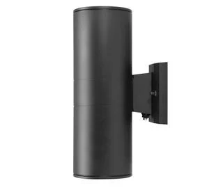 LED Cylinder Up and Down Wall Light, 18W, Selectable CCT, Photocell, Matte Black