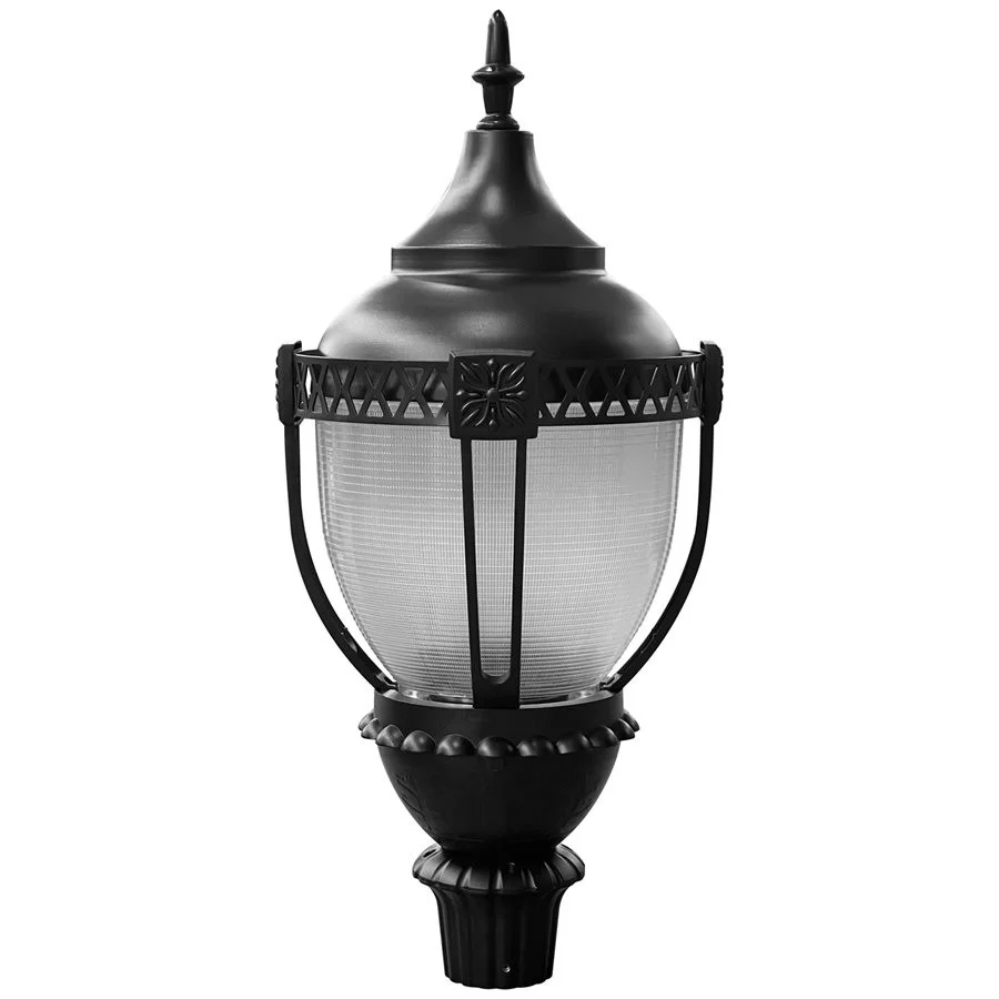 LED Decorative Acorn Pole-Top Light Fixture, 25W/40W/60W/80W, 3000K/4000K/5000K, 120-277V, 3000-10400 Lumens, 0-10V D...