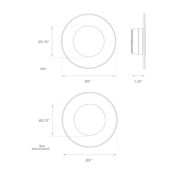 LED Downlight Retrofit, 3-4" Magnetic Interchangeable Trim Disk, CCT Selectable - view 2