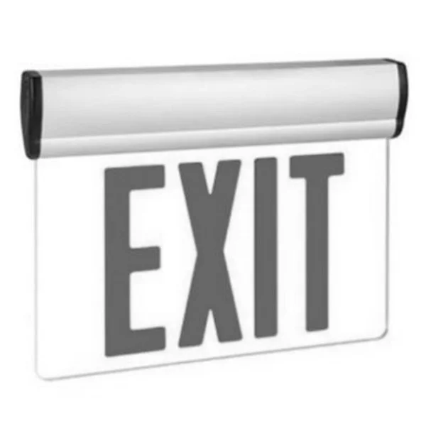 LED Edge Lit Exit Sign, NYC Approved, 8"