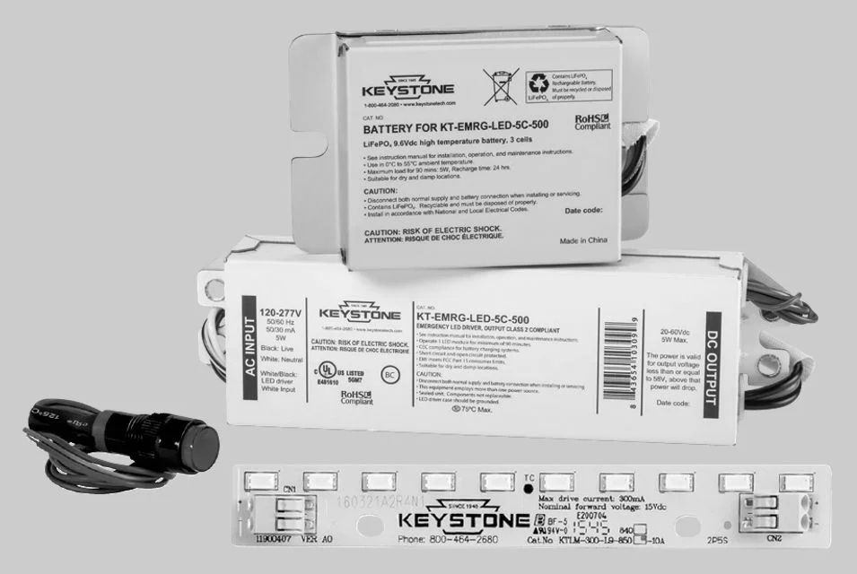 LED Emergency Back-Up Kit, 5W Constant Wattage Driver and.7in x 8in LED Module, Approx 500 Lumens. 120-277V Input. Remo