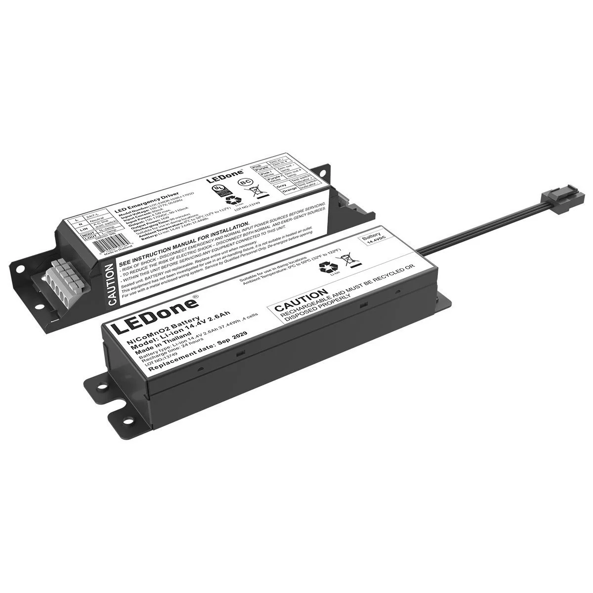 LED Emergency Driver, 16W, Li-ion Battery, Self-check, Compatibility with Lamp