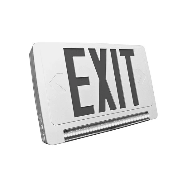 LED Exit & Emergency Lightpipe Thermoplastic Combo, Remote Capable