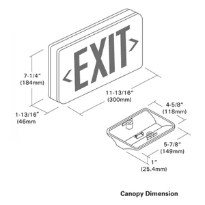 LED Exit Sign, Red Letters, No Emergency Backup, Single/Double Face Configuration - view 2