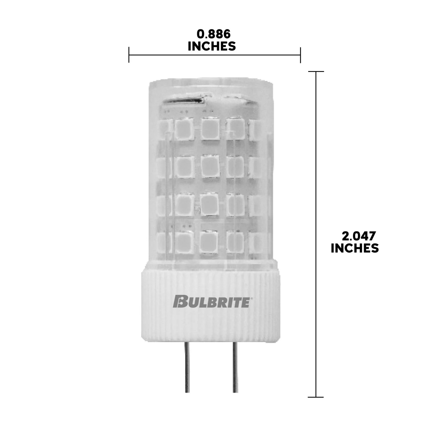 LED Filament 5 W T7 Light Bulb With A Bi-Pin Gy6.35 Base - 2700K (Warm White Light) 550 Lumens - view 3