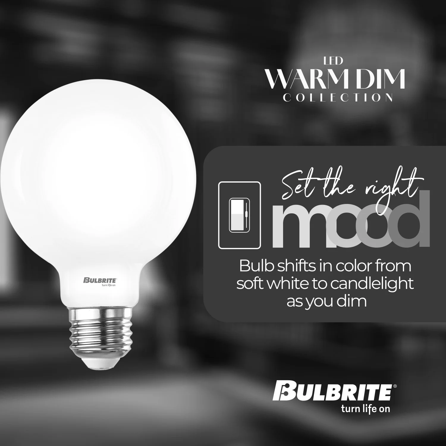 LED Filament 9 W G25 Light Bulb With A Milky Finish And A Medium Screw E26 Base - 3000K-1800K Color ...