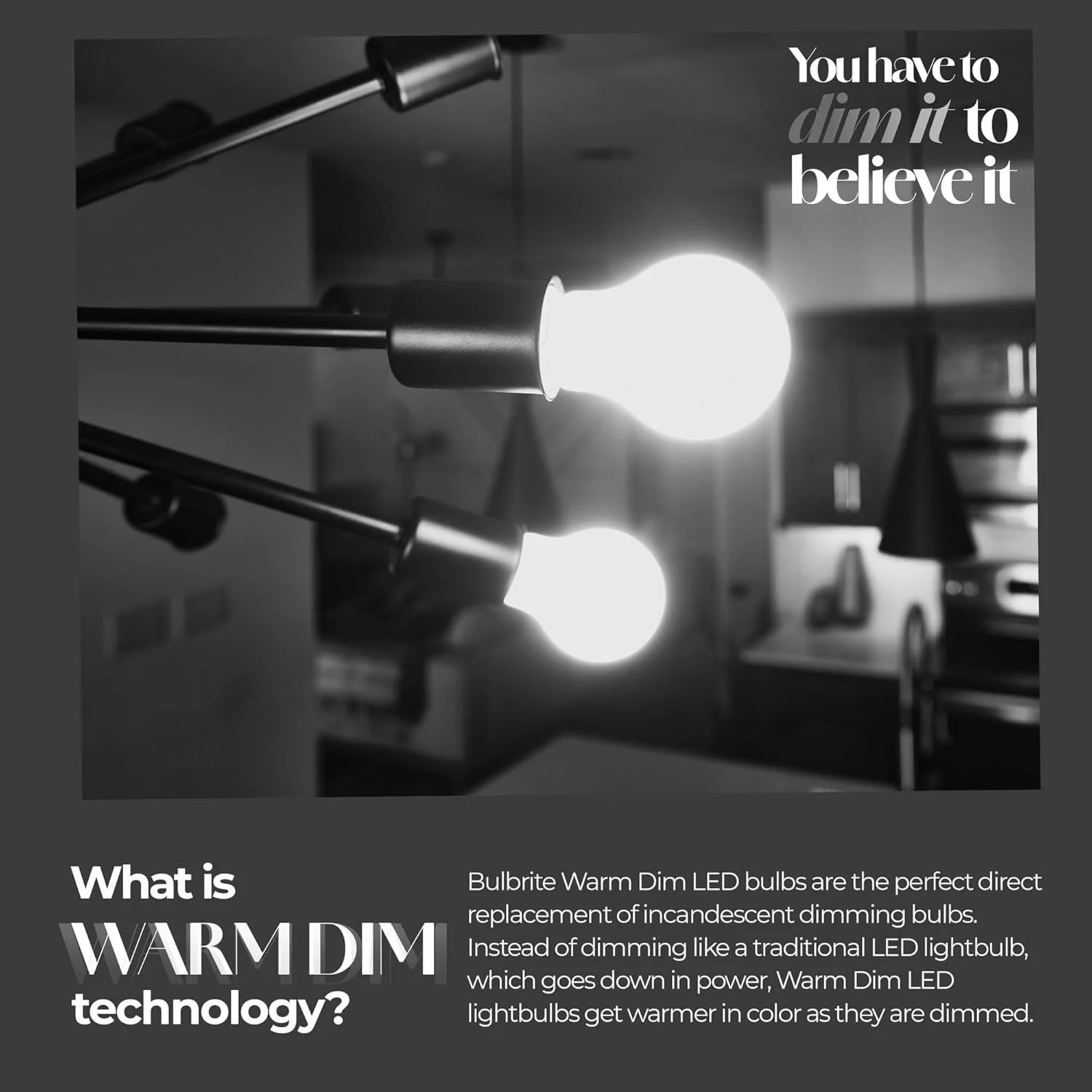 LED Filament 9 W A19 Light Bulb With A Milky Finish And A Medium Screw E26 Base - 3000K-1800K Color ...