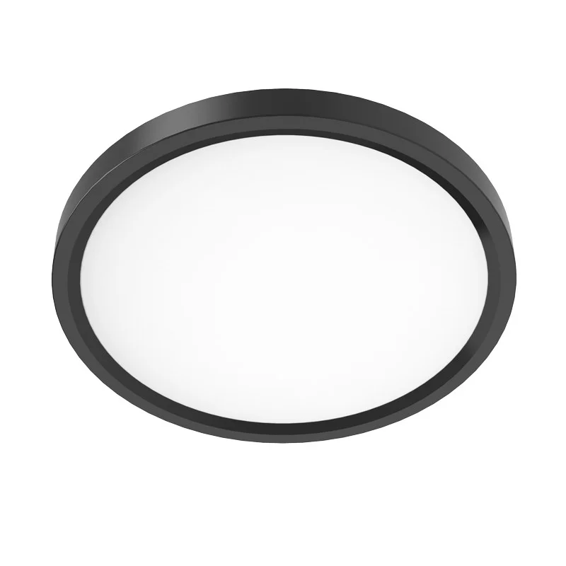 Flat Panel Ceiling Light, LED Flat Panel, Black Finish, 17W, 5CCT