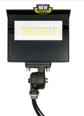 LED Flood Light, Power and CCT Select, 15/25/30W, 3000K/4000K/5000K, Built-in Photocell, Knuckle and Trunnion Mount, ...