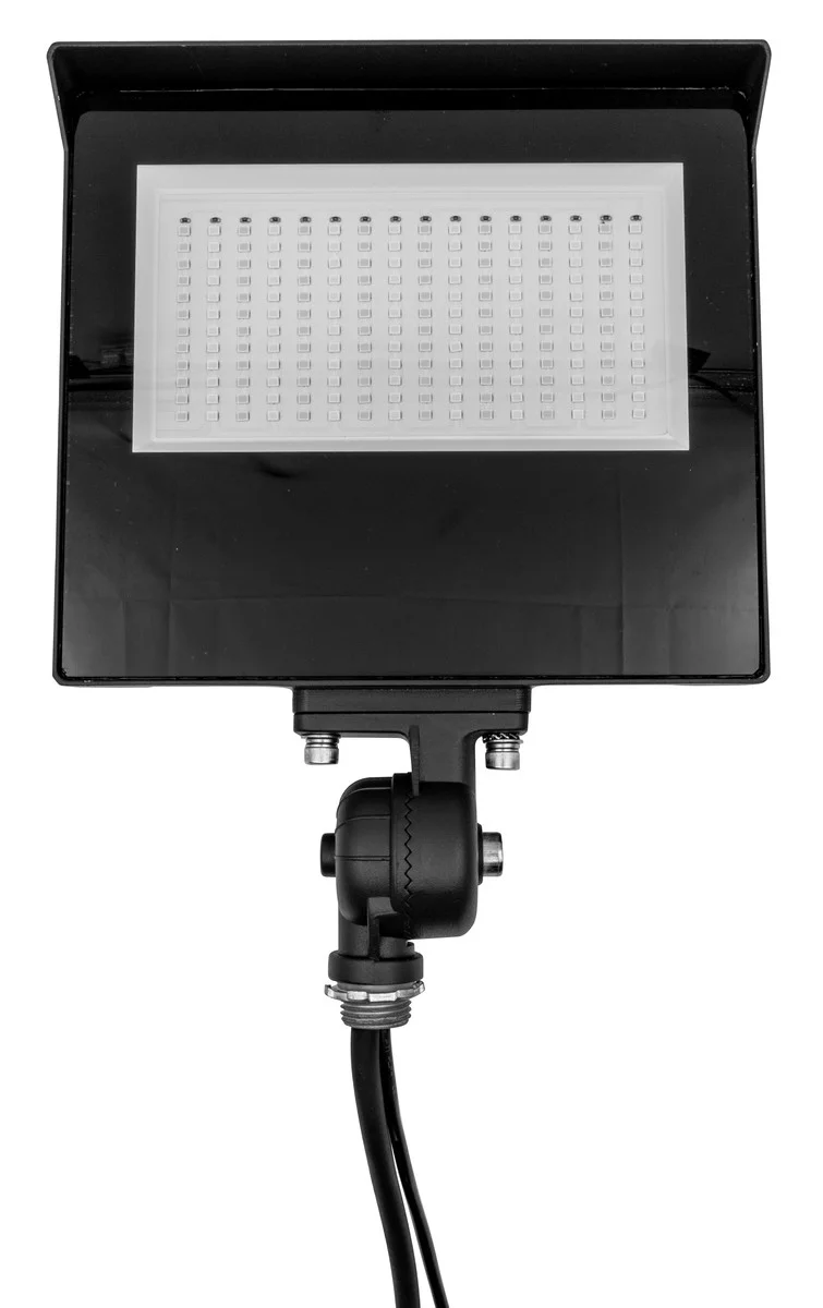 LED Flood Light, Power and CCT Select, 40/50/60W, 3000K/4000K/5000K, Built-in Photocell, Knuckle and Trunnion Mount