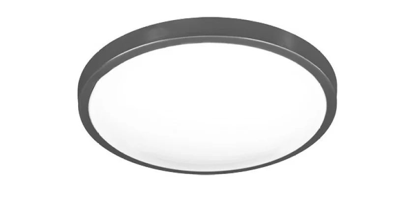 LED Flush Ceiling Mount or Wall Mount, 12", 3000K, Oil-Rubbed Bronze, Emergency Battery Backup