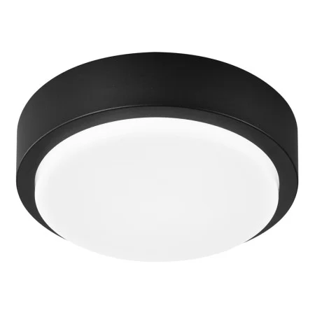 LED Flush Mount, 15W, 120-277V, 800lm, 3000K|4000K, Black Finish