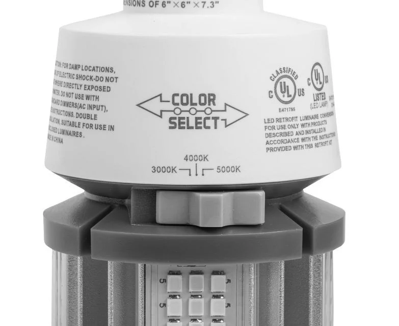 LED HID Replacement lamp feat. Power Select & Color Select. 27 / 22 / 18W, 3000 / 4000 / 5000K, 120-...