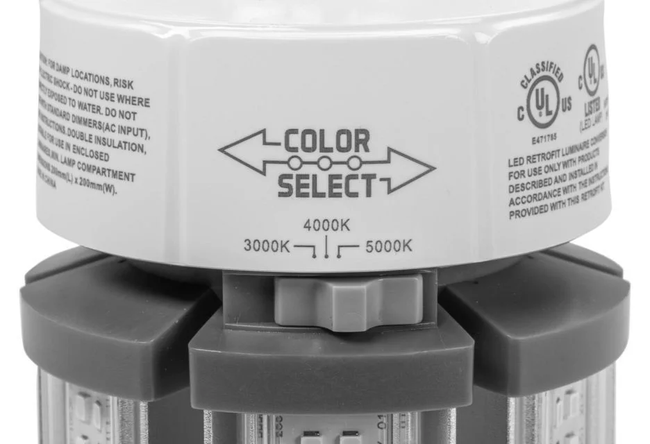 LED HID Replacement lamp feat. Power Select & Color Select. 54 / 45 / 36W, 3000 / 4000 / 5000K, 120-...