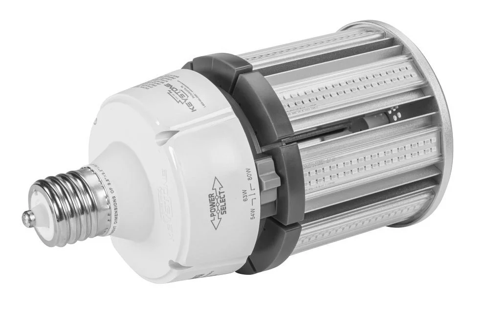 LED HID Replacement lamp feat. Power Select & Color Select. 80 / 63 / 54W, 3000 / 4000 / 5000K, 120-...